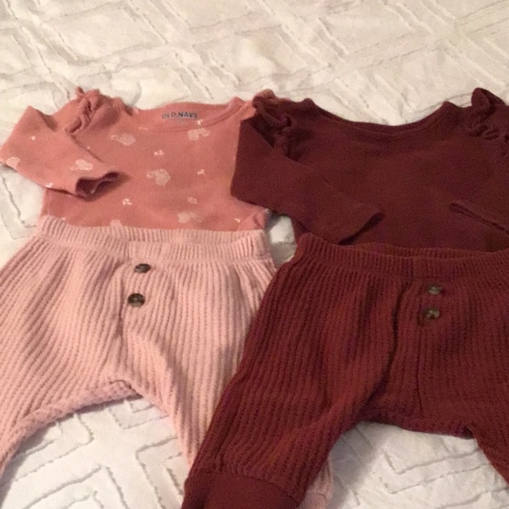 Old Navy baby ribbed two piece sets
